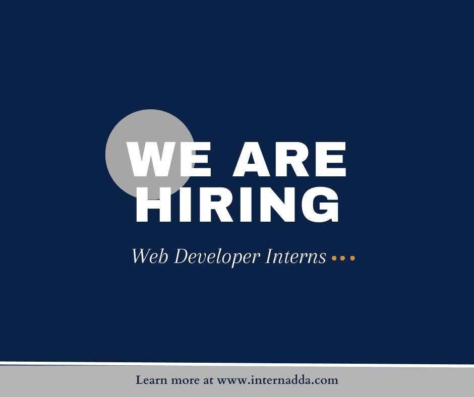 Web Development Intern at InternAdda Enterprises